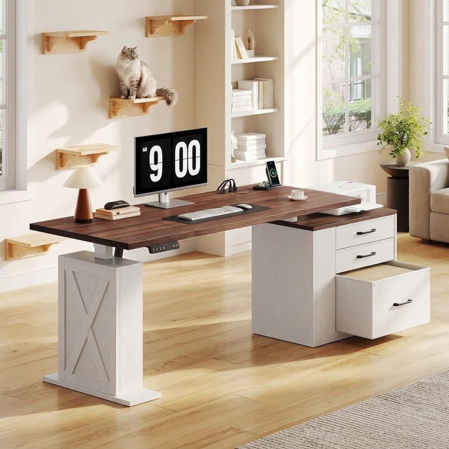 75.5-Inch Electric Corner Standing Desk